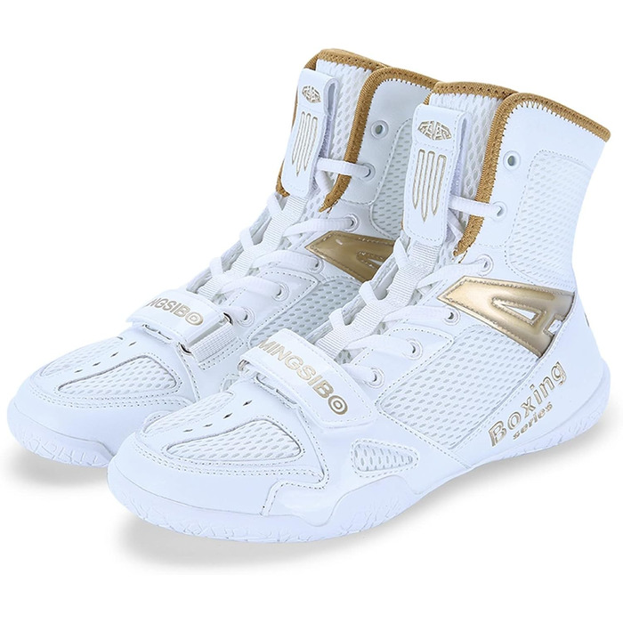 Чоловічі боксерські черевики BLBK для боротьби, кікбоксингу, муай-тай, спарингу та тренувань. Дихаючі боксерські черевики для чоловіків та юнаків, 30 EU, білий колір
