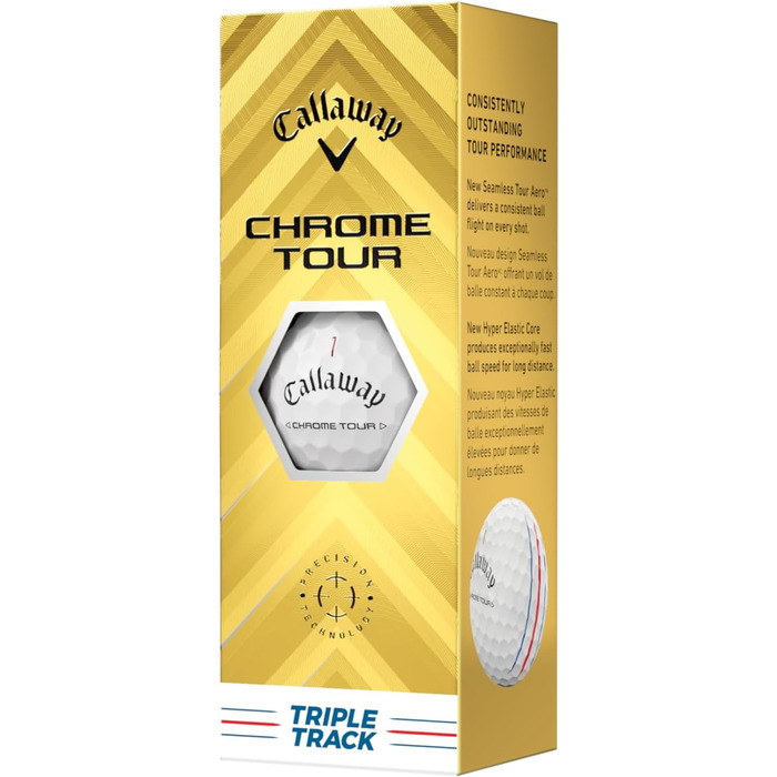 Гольф-м'ячі Callaway Chrome Tour, преміум-якість