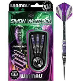 WINMAU Simon Whitlock Спеціальна серія 22г професійні дартси з вольфраму зі сталевим наконечником, комплект з оперенням і стрижнями