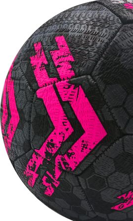 М'яч для вуличної футболу Optimum Unisex – високоякісний, зносостійкий гумовий м'яч, довговічний протектор, ідеальний для бетону та асфальту, універсальний, багатокольоровий (5 шт. чорний / рожевий)