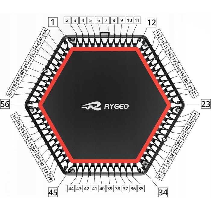Фітнес-батут 127 см для домашніх тренувань, макс. навантаження 220 кг