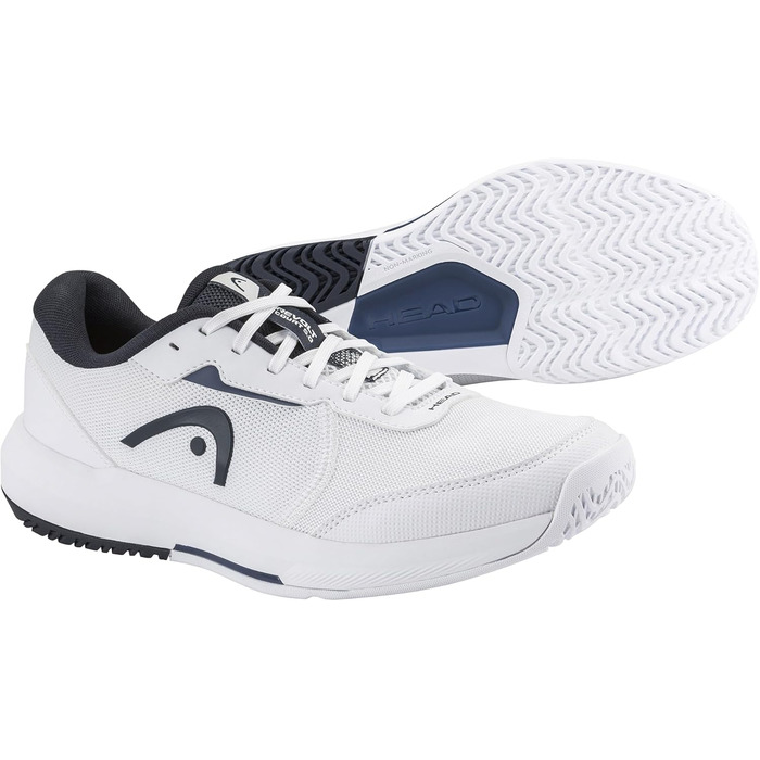 Чоловічі тенісні кросівки Head Revolt Court 5.0, 42.5 EU, білий/блакитний