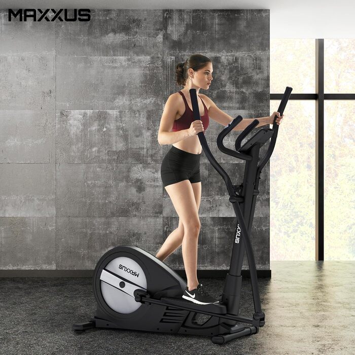 Еліптичний тренажер MAXXUS CX 3.0 - 26 кг, 12 програм, 16 рівнів навантаження, магнітна система гальмування, до 135 кг, LCD, Bluetooth, підставка для планшета, датчики пульсу