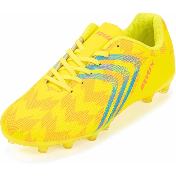 Футбольні бутси JOMIX для чоловіків FG – легкі, неслизькі та зносостійкі з синтетичним верхом, розмір 42 EU, жовті