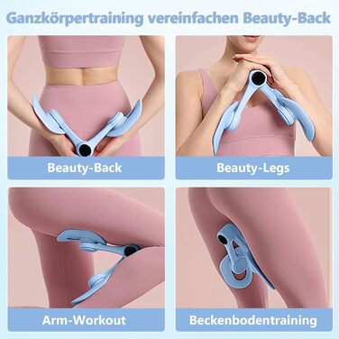 Тренування м'язів тазового дна та стегон для жінок: пристрій для тренування ніг, фітнес-обладнання для дому, синій