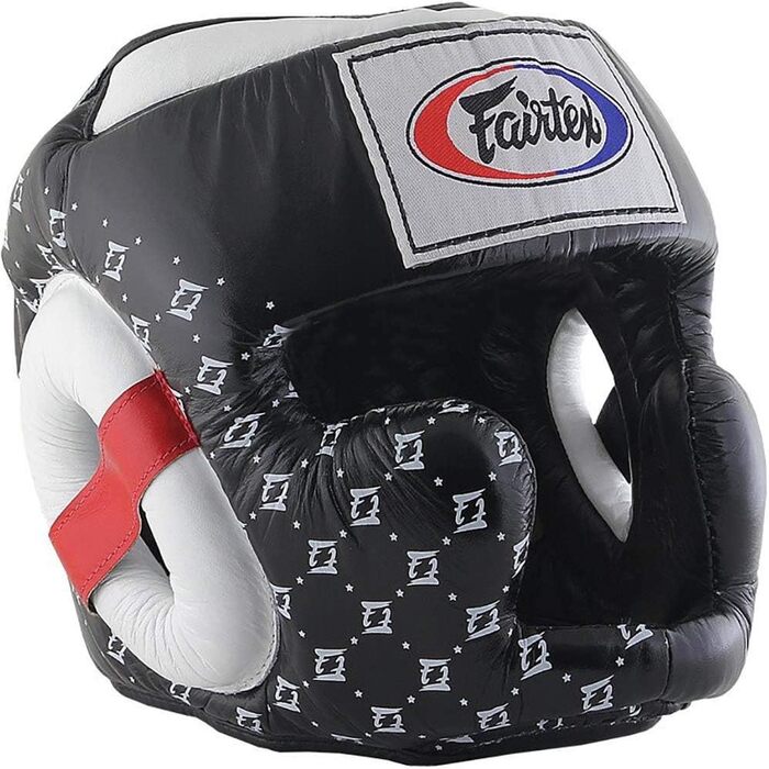Захисний шолом Fairtex HG10 для спарингу, чорний/білий, розмір L