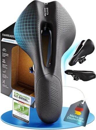 Велосипедне сідло BYVITA ErgoFoam+ - максимальний комфорт, ергономічне сідло для жінок та чоловіків (Mountainbike)