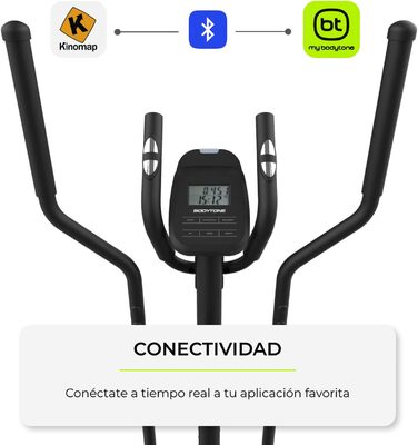 Орбітрек Bodytone DE30 Smart з Bluetooth, LCD-дисплеєм, для домашніх тренувань, безшумний, маховик 9 кг