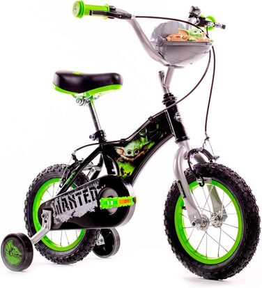Дитячий велосипед Huffy Star Wars Grogu 12 дюймів, чорний/зелений, 30,5 см