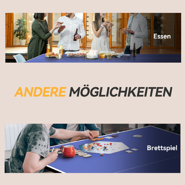 Складаний стіл для настільного тенісу середнього розміру з сіткою, 3 м'ячами та ігровим полем товщиною 12 мм