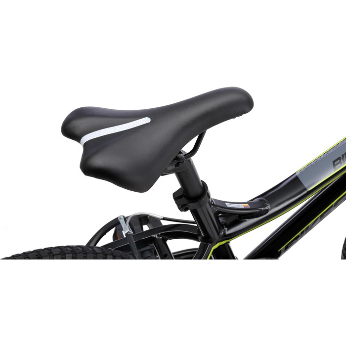Дитяче велосипед BIKESTAR 16 дюймів: алюмінієвий MTB для дівчаток та хлопчиків 4-5 років, V-brake, чорно-зелений