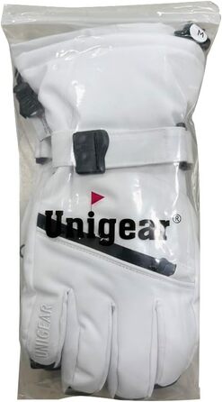 Універсальні зимові лижні рукавички Unigear для чоловіків і жінок, водонепроникні, протиковзкі, для сноуборду, катання на ковзанах, туризму, розмір XL, чорні