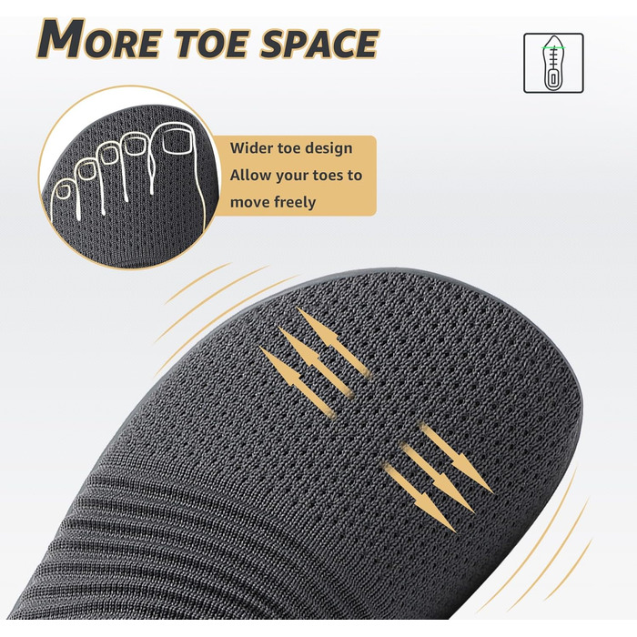 ELAPHURUS Легкі дихаючі кросівки для ходьби без шнурів (унісекс), зелені (45 EU, сірий)