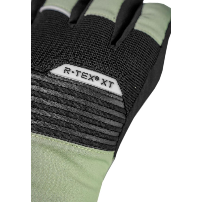 Дитячі гірськолижні рукавички Reusch Benji R-TEX XT водонепроникні з функцією Touchscreen, світло-зелені/чорні, розмір 4