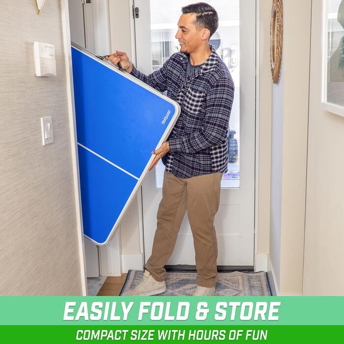 Набір для настільного тенісу GoSports 6x3 ft з регульованою висотою (зелений або синій)