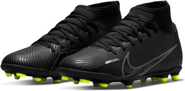 Дитячі футбольні кросівки Nike Superfly 9 Club FG/MG, 38 EU, чорний/сірий/білий/жовтий