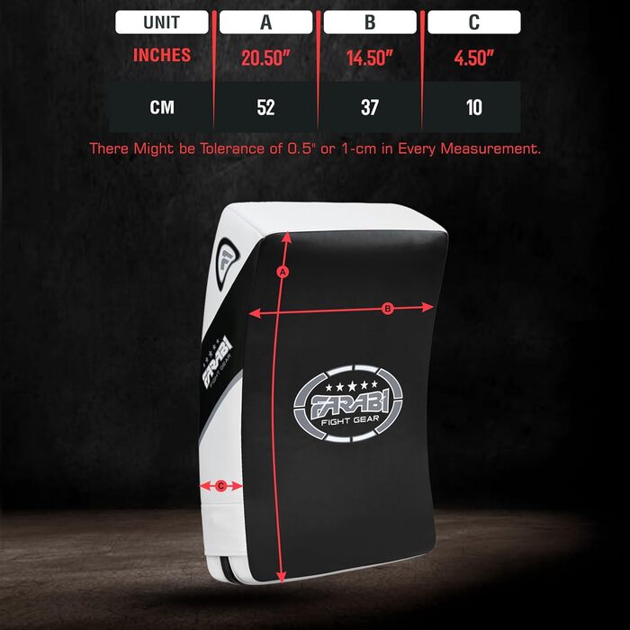 Накидка для ударів Farabi Sports MMA, Муай Тай, Кембо, Кікбоксинг. Чорно-біла ціль для тренувань. 1 шт.