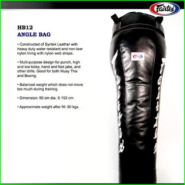 Боксерський мішок Fairtex Sandsack Angle Bag HB12 порожній