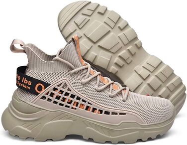 Чоловічі кросівки FUSHITON: дихаючі спортивні кросівки, легкі, повсякденні, для бігу по місту, стильні, фітнес, колір бежевий, розмір 43 EU