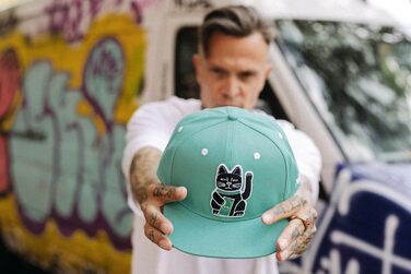 Кепка-снэпбек Nebelkind з принтом Winkekatze, унісекс, регульований розмір, м'ятно-зелена, стильна бейсболка в стилі streetwear