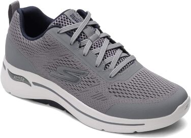 Чоловічі кросівки Skechers Gowalk Arch Fit - спортивні, для ходьби та тренувань, з повітряно-охолоджуваною піною, сірі/темно-сині, 43.5 EU