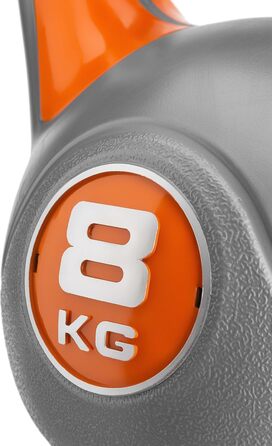 Гиря Gymtek 8 кг, ергономічна ручка, для силових тренувань, фітнесу, домашнього спортзалу, помаранчева