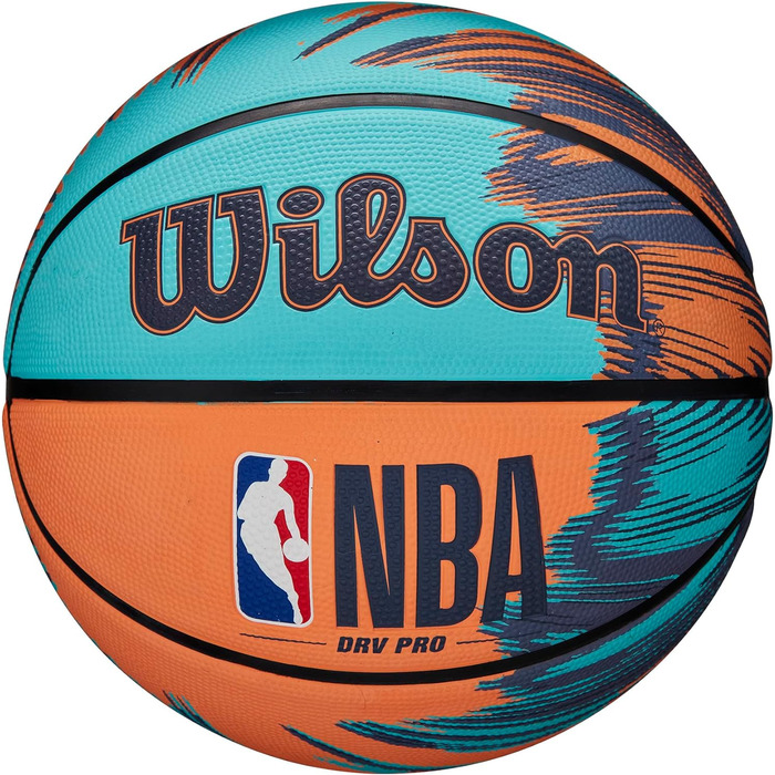 М'яч для баскетболу Wilson NBA Drv Pro Streak 7, синьо-оранжевий, для підлітків, універсальний