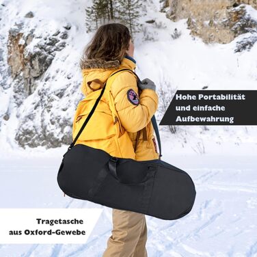 Снігоступи GYMAX легкі алюмінієві, комплект з регульованими трекінговими палками та сумкою, обладнання для гірського туризму, ходьби снігом для чоловіків, жінок, підлітків, 30 дюймів + сріблястого кольору