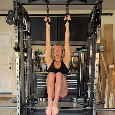 Петлі для тренувань Suspension Trainer – преміум нейлон, для тренувань з вагою тіла, для дому та спортзалу, навантаження до 245,9 кг, чорні, пара