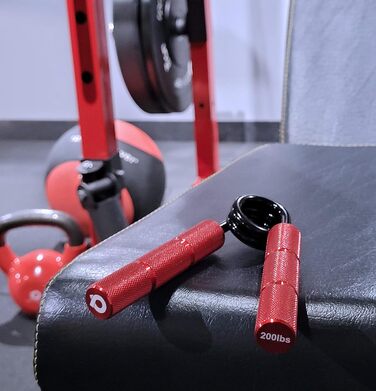 Тренажер для кисті RPM Power PowerGripper металевий, 200 фунтів, для зміцнення кистей, зап'ясть і передпліччя, червоний