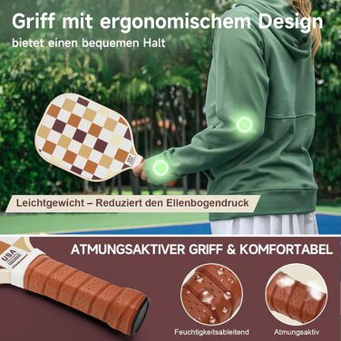 Набір для піклболу: ракетки (2 шт.), м'ячі (2 внутр., 2 зовн.), сумка | Графіт та скловолокно | Для початківців