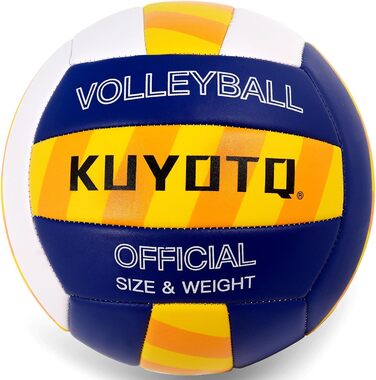 Волейбольний м'яч KUYOTQ для пляжу та залу, 3 мм, з м'якої шкіри, розмір 5, для підлітків та чоловіків