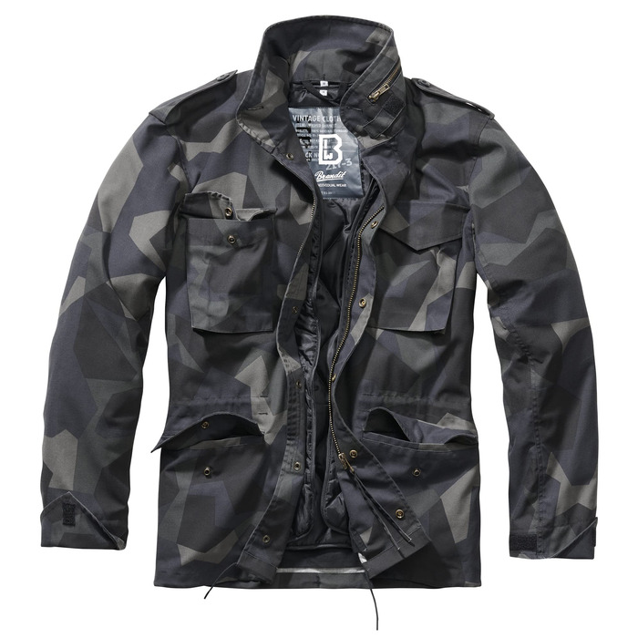 Куртка-парка Brandit M65 Classic військового стилю, темно-камуфляжна (M90 darkcamo), розміри S-7X