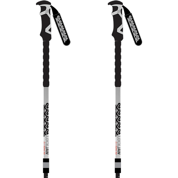Лижна палиця K2 Lockjaw ALU-Eva для дорослих, алюмінієва, срібляста, 105-145 см