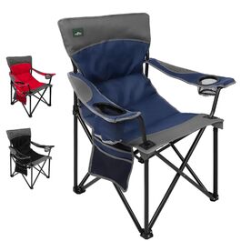 Крісло для кемпінгу Northroad, складане, з підлокітниками та кишенями, до 136 кг, для риболовлі, пікніків, відпочинку на природі - темно-синій