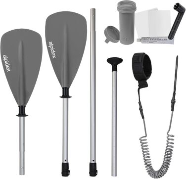 Набір SUP Alpidex Stand Up Paddle 305 см, надувний, до 150 кг, стабільний, легкий, повний комплект (білий)