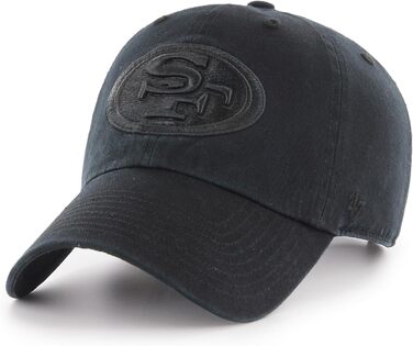 Кепка NFL San Francisco 49ers Clean Up, чорна, унісекс, регульований ремінь, логотип команди