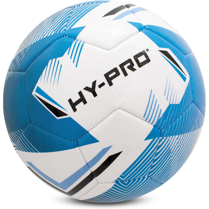 Футбольний м'яч Hy-Pro №5 синій (Chevron Blue) з покриттям PVC для тренувань та ігор за будь-якої погоди