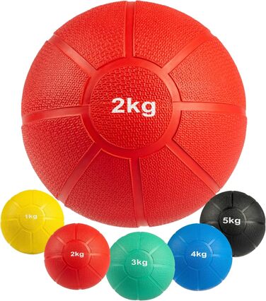 Медичний м'яч Matchu Sports з повної гуми, 1–5 кг