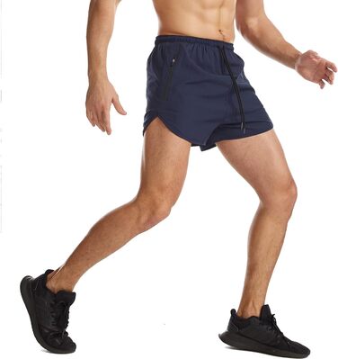 Шорти спортивні чоловічі Suwangi для бігу, легкі, швидковисихаючі з внутрішньою підкладкою та кишенею, блакитні