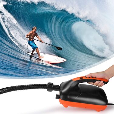 Електричний насос AGPtEK 20PSI для SUP-дощок, човнів та каяків з автовимкненням
