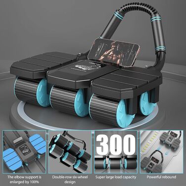 Ролер для пресу автоматичний з 8 підпоруками, до 150 кг, для тренування пресу вдома