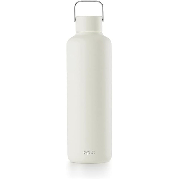 Пляшка для води EQUA Timeless, нержавіюча сталь, 1000 мл, BPA-free, герметична, довговічна, універсальна, біла, велика