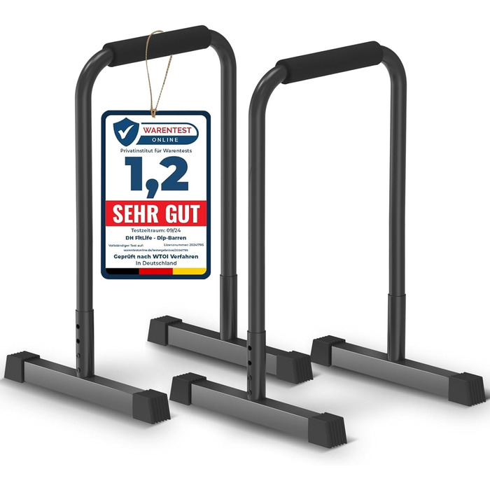 Бруси для віджимань DH FitLife | Регульовані бруси 80-90 см | Паралелепіди для калістеніки та силових тренувань | Стабільні та безпечні | Обладнання для фітнесу в приміщенні та на вулиці