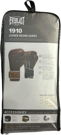 Боксерські рукавички Everlast 1910 Classic, унісекс, 14oz, коричневі, для тренувань