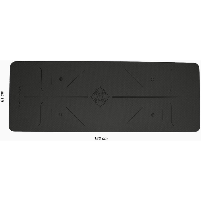 Йога-мат MAXYOGA з екологічного TPE, 183x61x0,6 см для фітнесу, пілатесу та гімнастики