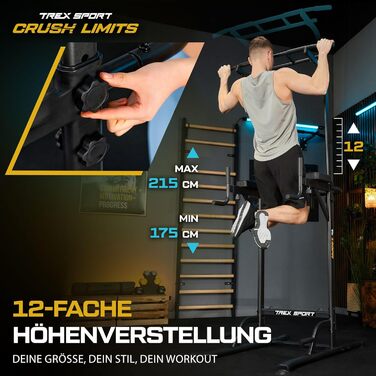 TREX SPORT Power Tower TX-150PR: турнік, бруси та силовий комплекс | Фітнес-станція до 150 кг