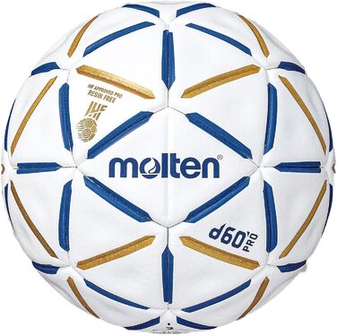 Гандбольний м'яч Molten d60 Pro без смоли, IHF, вологостійка PU поверхня, для залу, латексна камера