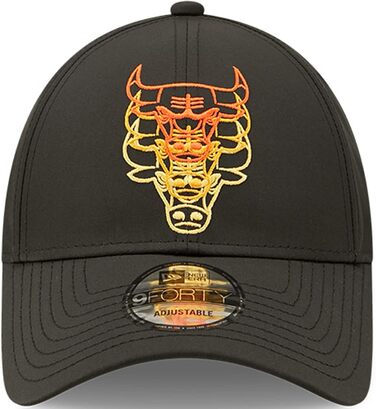 Кепка New Era NBA 9FORTY Chicago Bulls з логотипом Stacked, чорна