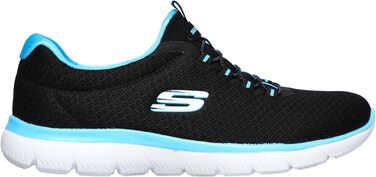 Кросівки жіночі Skechers Summits чорні з бірюзовими вставками (38 EU)
